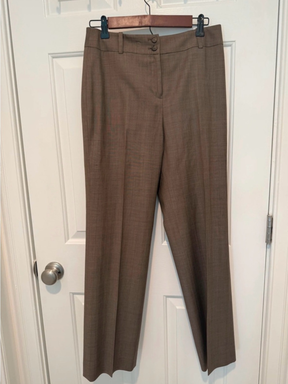 Ann Taylor Loft Women's Brown Wool Trousers